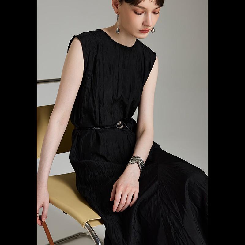 Wudao 12 Momme Mulberry Silk Sleeveless A-line Dress