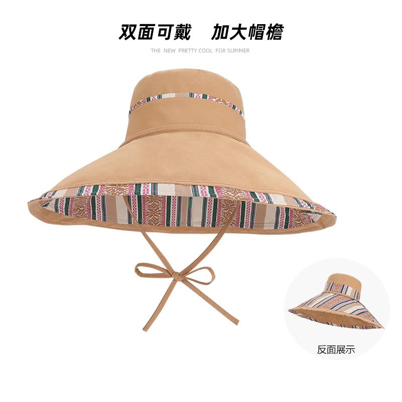 Summer wide brimmed hat double sided wearable, fisherman hat, versatile for sun protection and sun hats