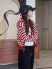 Korean-Style Striped Hooded Cardigan Sweater - 2025 New Casual Wear