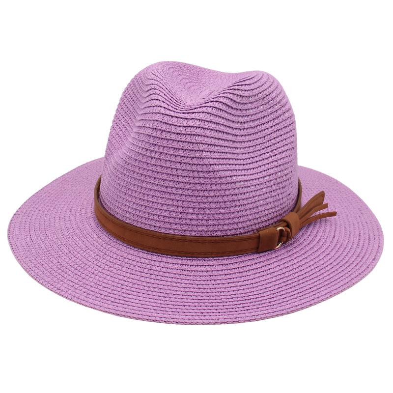 European And American Top Hat Yellow Belt Accessories Jazz Panama Straw Hat Fedora Hat Panama Hat Fedora