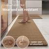 Premium Linen Kitchen Rug with Rubber Backing, Extra Long Striped Mat, Water/Oil Absorbent, Non-Slip & Durable for Kitchen Floor