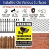 2D Flat Video Surveillance Warning Sign - Durable Aluminum Metal Sign Measuring 8.0X12.0 Inch, Featuring A Security Camera Icon, Suitable for Outdoor