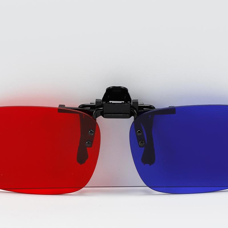 Clip-on Red-Blue 3D Lenses for Large Frames