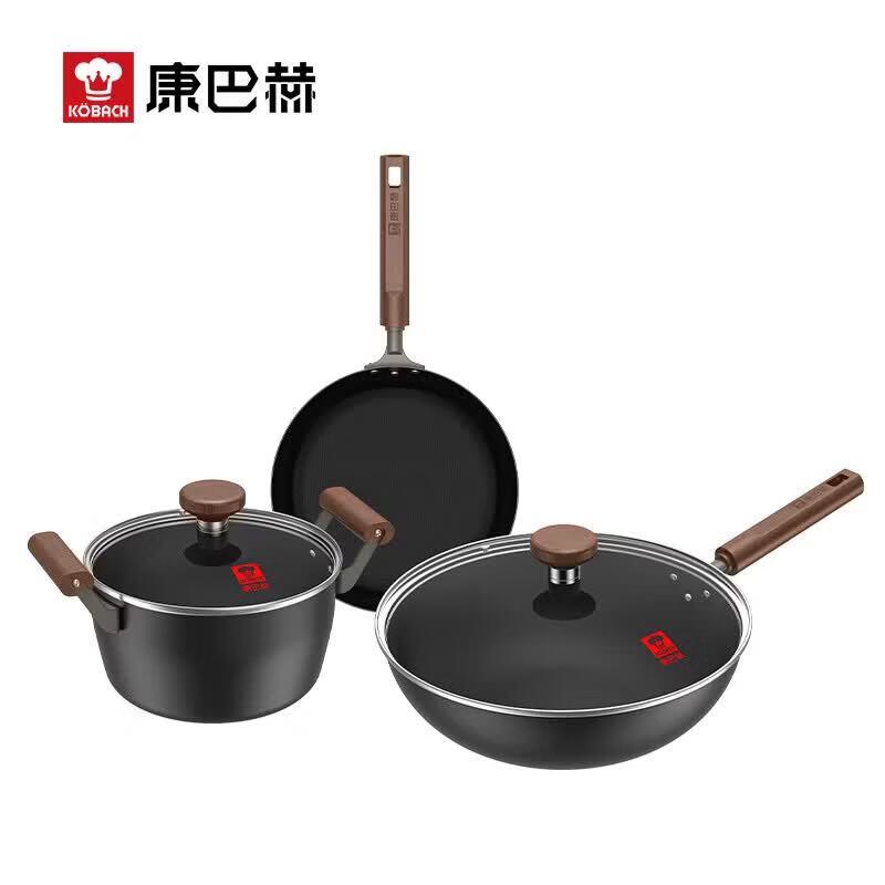 KOBACH Premium Titanium Iron 3-Piece Cookware Set