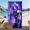 Asciugamano da Spiaggia Stampato Cristiano Ronaldo Asciugamano Morbido ad Asciugatura Rapida Coperta da Spiaggia Rettangolare Grande Portatile per Viaggi Piscina