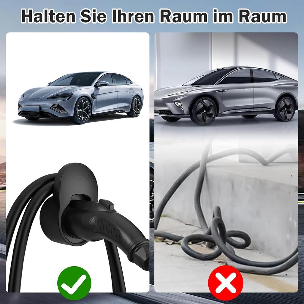 FONWUJIOT Type 2 Wall Mount - Wallbox Mount,Cable and Plug Mount,Wallbox EV Charger Mount,Wallbox Cable Mount,Compatible with EU Compliant Type 2 Char