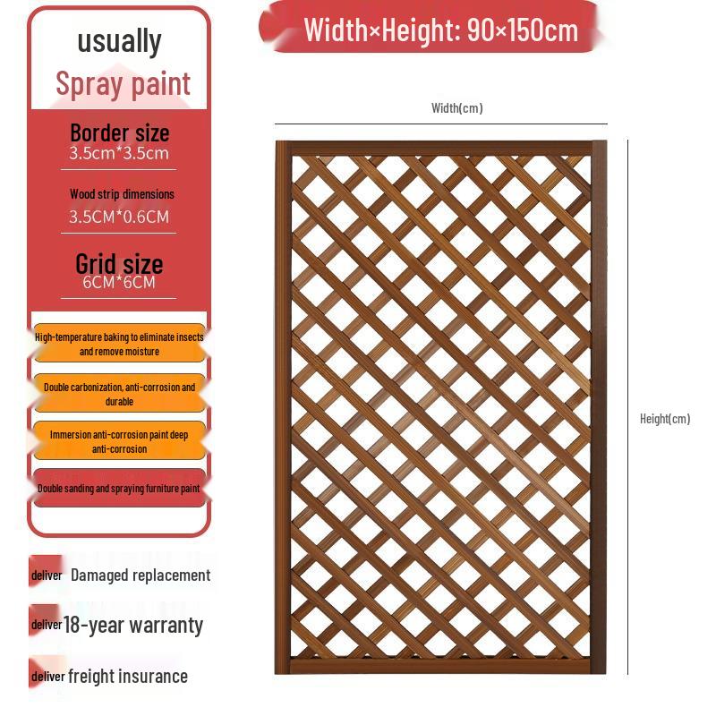 Anti-Corrosion Wood Garden Fence & Climbing Frame for Outdoor Spaces
