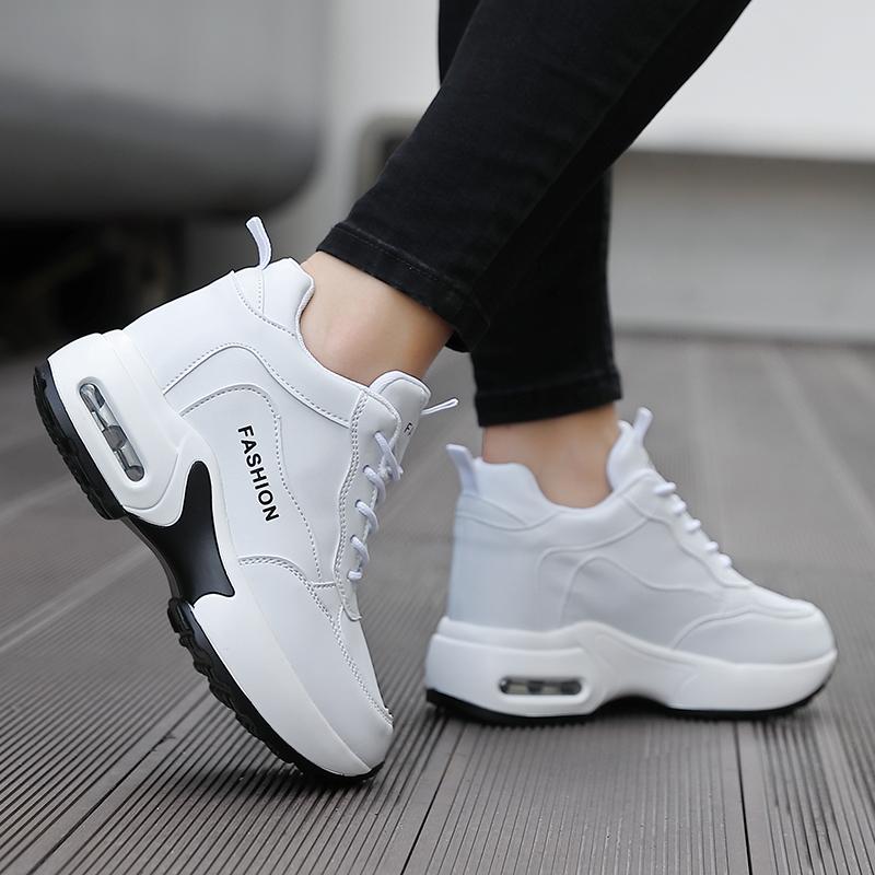 Fashion 2025 Platform Shoes for Women High Quality Height Increasing Lace Up Lightweight Casual Tennis Comfortable Outdoor Jogging Shoes