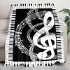 1PC Musical Symbols Music Printed Blanket, All Season Lightweight Home Office Outdoor Nap Multifunctional Blanket A19