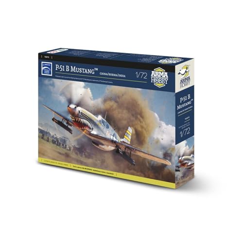 Arma Hobby 1/72 Scale P-51B Mustang China-Burma-India Front Plastic Model Kit ADL70075 (Airplane)