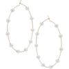 Große Reifen Super Große Kreis Perlen Ohrringe Dünn Hängend Gold Silber Elegant Hochzeit Damen Accessoires Schmuck Geschenk für Sie gold 60mm