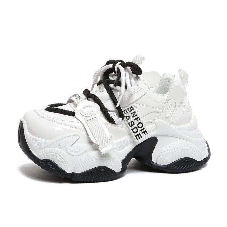 

Women Chunky Sneakers Spring New Fashion Lace Up Red Platform Shoes Outdoor Trendy Versatile Casual Sports Shoes Zapatos Mujer 35 бежевий