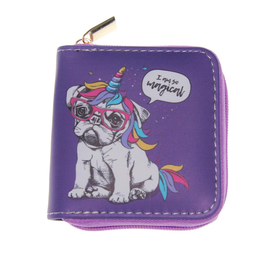 Animation Peripheral Two-dimensional Cartoon Puppy Balloon Short Small Wallet, Unicorn Children's Bag
