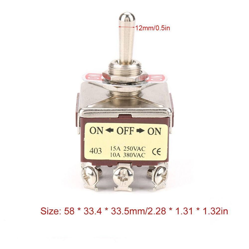 3-Positionen Kippschalter 4PDT 15A/250VAC 10A/380VAC Wippschalter 12 Pins 12mm Mini-Größe EIN/AUS/EIN Kippschalter Industrieller Einsatz
