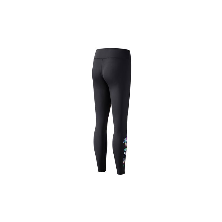 Fila Solid Color Casual Knitted Leggings Women Bottoms Black A11W022681F-BK