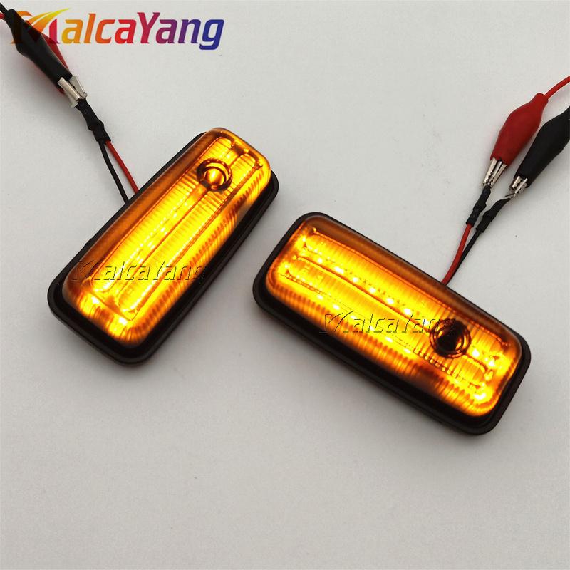 2 Pieces Dynamic LED Side Marker Blinker Repeater Turn Signal Light For Mercedes-Benz G-Class W463 W461 G500 G550 G55 G63 G65