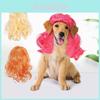 Adorable Peluca Rosa Naranja Y Dorada Para Perro Para Fiesta de Disfraces de Mascotas Accesorio de Vestir