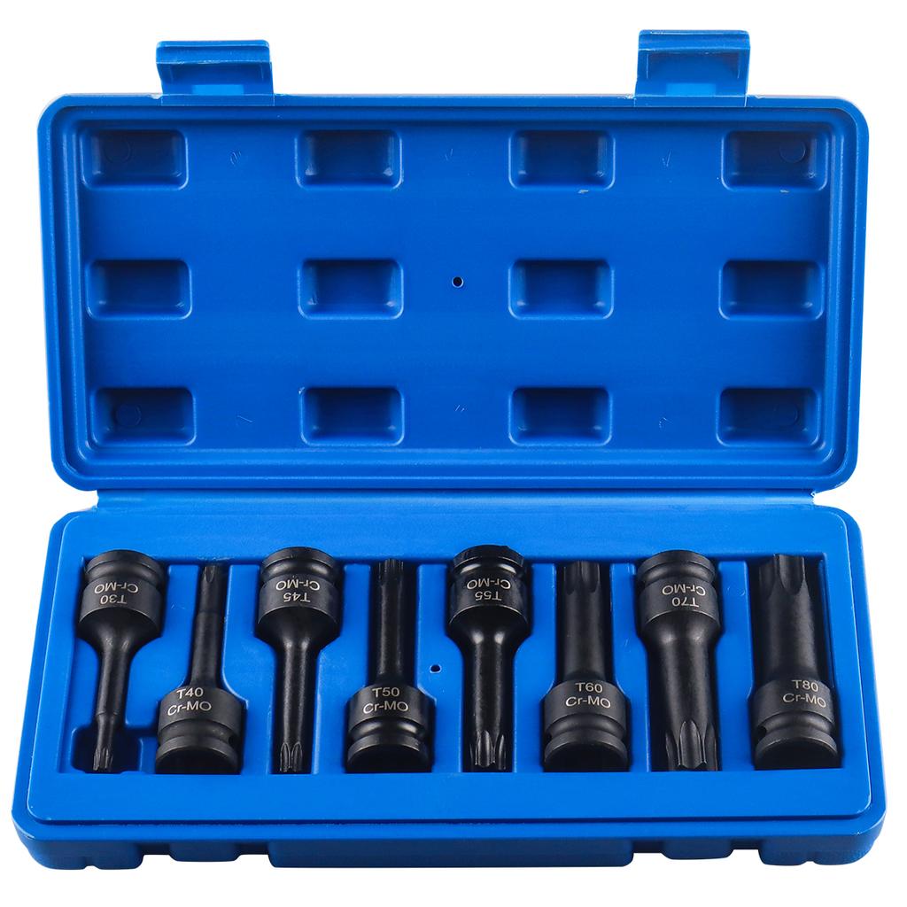 8pcs Bit Socket Set Impact Drill Bit Adapter H/T/M Type for Car Auto Bicycle Repair Hand Tools Power Drills Socket Wrench