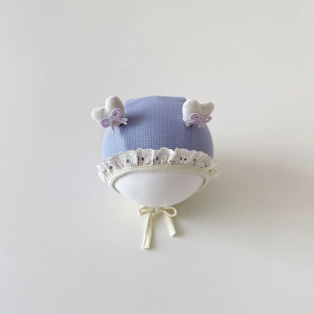 Korean Baby Warm Knitted Hat New Winter Heart Ear Flap Cap for Newborn Photographyr Props Cute Infant Soft Bonnet 0-14M