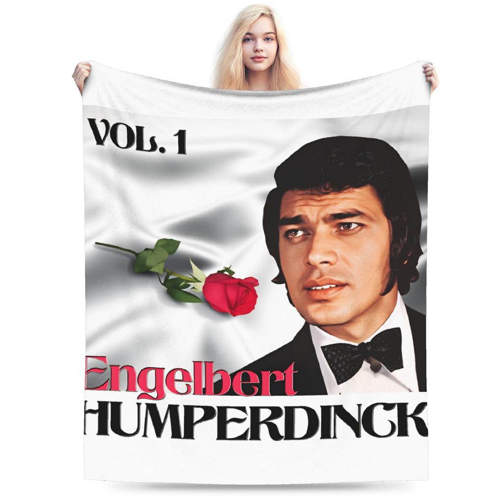 Nová plyšová deka Engelbert Humperdinck pro holky a kluky Flísová přehozová deka na pohovku křeslo gauč postel Teplá měkká přikrývka Dárek
