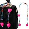 Kirsch-Taschenanhänger Rosa Kirsch-Herz-Anhänger Erdbeer-Anhänger Kette Funkelnder Geldbörsen-Anhänger für Damen Handtasche Tragetasche Zubehör
