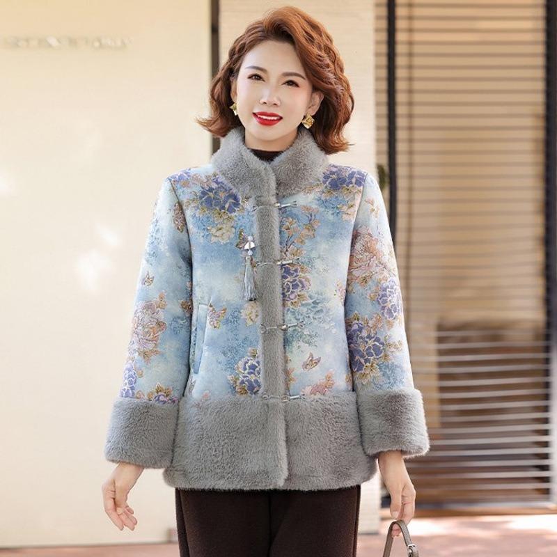 New style winter imitation mink fur coat medium thickened fur integrated coat