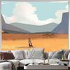 Vintage Desert Landscape Tapestry Southwestern Wall Hanging Rustic Backdrop Boho Home Decor Tribal Art Desert Sunset Scenic Wall