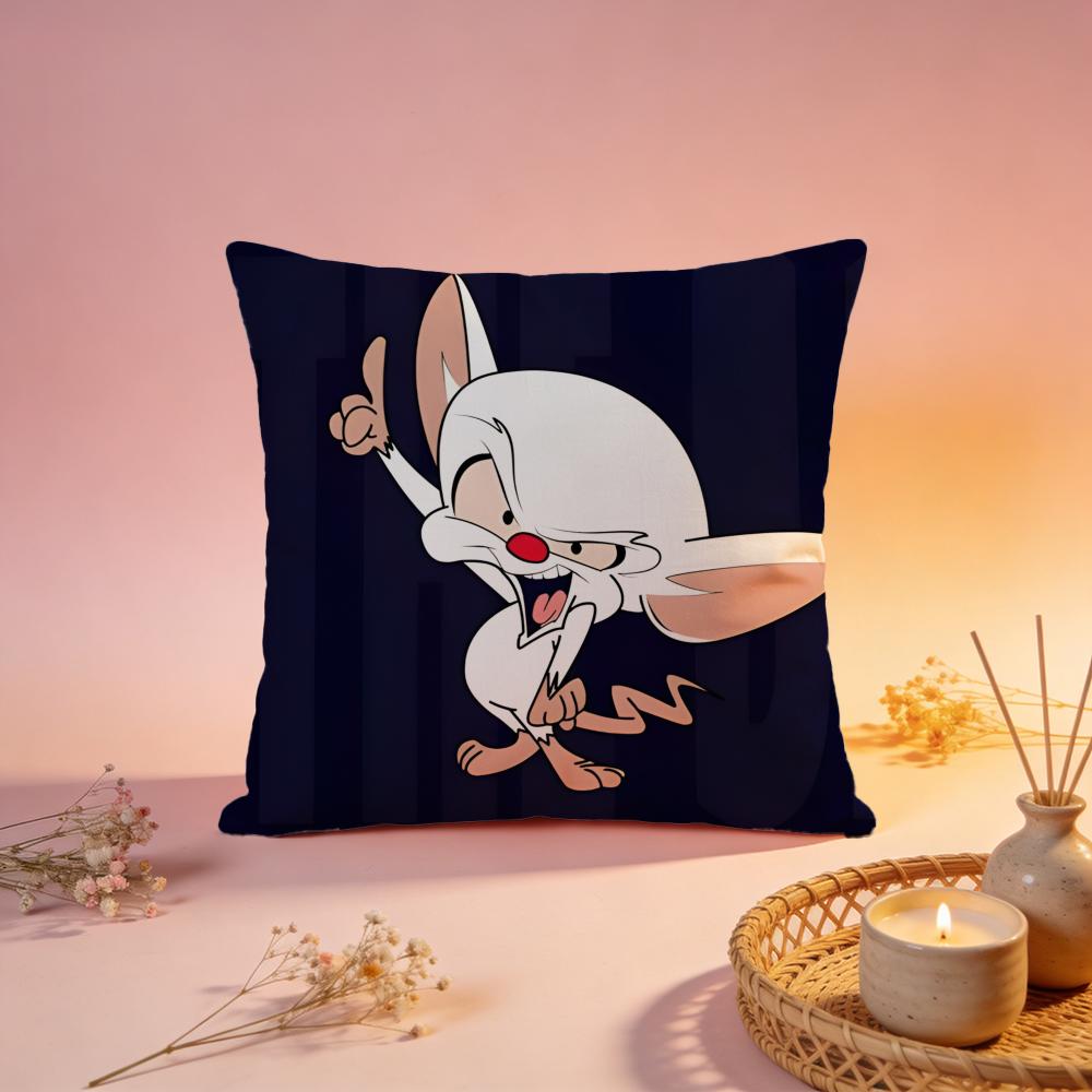 Stylish PPinky and the Brainful Cushion Cover Comfortable Durable Pillow Cover MultiScene for Home Office Car Sofa