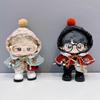 niannyyhouse 10cm Plush Clothes, Cape, Printed Hoodie, Backpack, Glasses, Leather Shoes, Cape Suit, Cotton Doll, Dress-Up Accessories (Green)