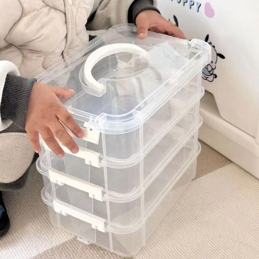 Schreibtisch Schubladentisch Aufbewahrungsorganizer Transparent Mehrschichtig Schmuckbehälter Fächer Kunststoff Platzsparend Schmuckaufbewahrungsbox