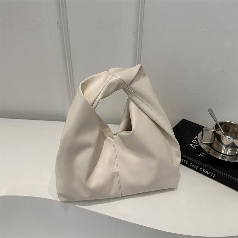 Women's Dopamine Pleated Handbag Lightweight PU Clutch Bag with Magnetic Closure for Casual Chic Style Shoulder Bag