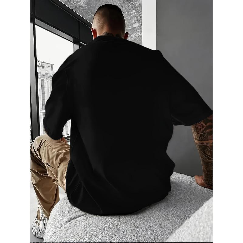 Tailles européennes T-shirt Homme Imprimé Rose Rouge - Coupe Ample Manches Courtes Top d'Été en Tissu Respirant - Extensible