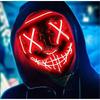 Led Horror Mask, Halloween Mask, Purification With 3x Light