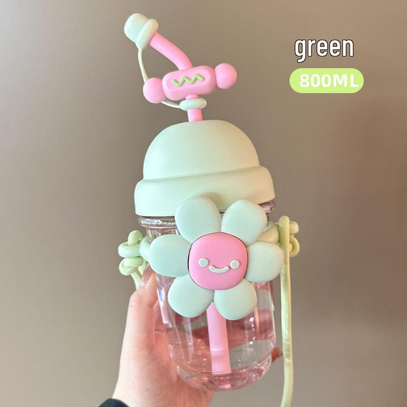 Summer Heat-Resistant Cute Straw Water Cup for Adults and Kids - Portable & Stylish