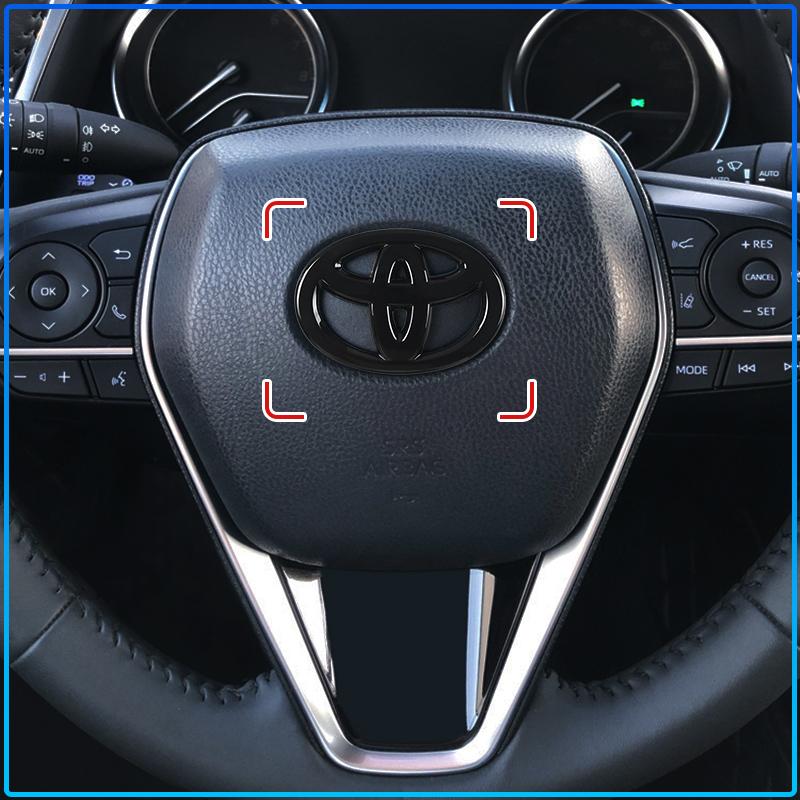 1Pcs Car Steering Wheel Badge Decal Auto Styling Car Decoration Sticker For Toyota C-hr Prado Rav4 Yaris Hilux Prius Avensis Corolla Camry