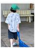 Boys' Short Sleeved T-shirt Set Summer Clothes 2026 New Children's Two-piece Set Summer Mid To Large Children's Short Sleeved Top Trend