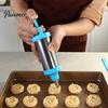 Homemade Biscuit Maker Machine Stainless Steel Cookie Press Decorating Piping Kit, Ergonomic Push Dispenser And Durable Nozzles Design, Handheld Icing