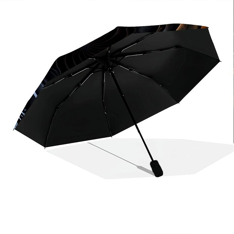 1 PC Automatic Folding Umbrella - Koi Pattern, Portable & Foldable Design with 8 Ribs, Christmas Birthday Gifts