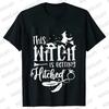 Team Bride Y2k Tops Bridal Shower Wedding Shirt This Witch Is Getting Hitched Lit T-Shirt Halloween Bachelorette Party EVJF Tees