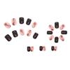 24 Pcs Autumn Hot Sale Wearing Nail Light Brown Smudged Cat Eye Amber Nail Art Piece Solid Color Retro Whitening Nail