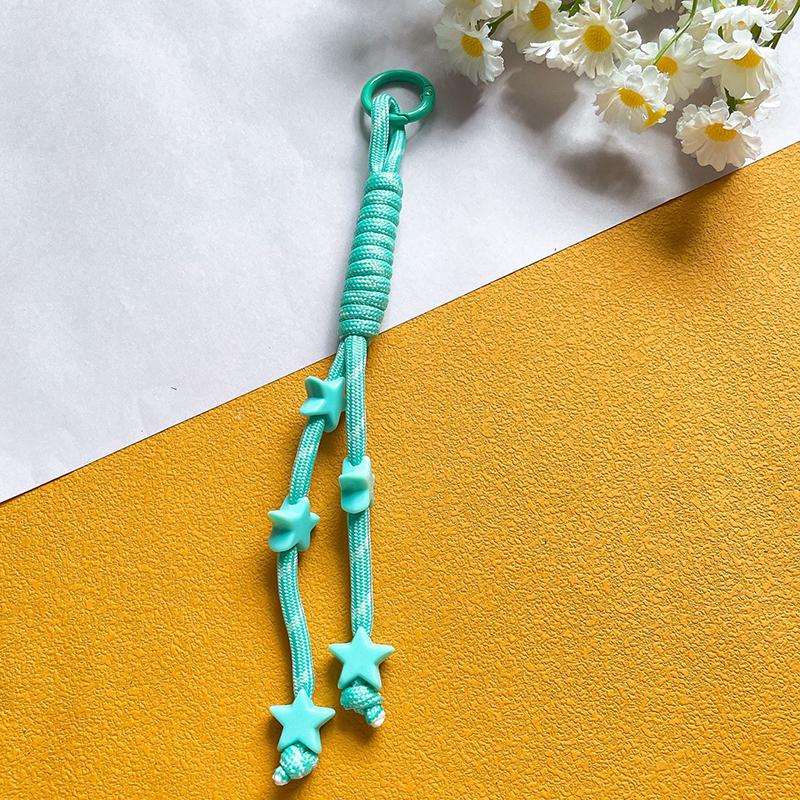 

Милий мультяшний брелок Креативний плетений вручну ремінець Брелок Зроби сам Підвіска для мобільного телефону Цукерковий колір Прикраса для рюкзака Подарунки