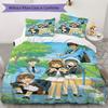 Cardcaptor Sakura Pattern Bedding uilt Set uilt Cover Pillowcase Home Decoration Birthday Gift (1 * duvet cover + 2 * pillowcase without core)