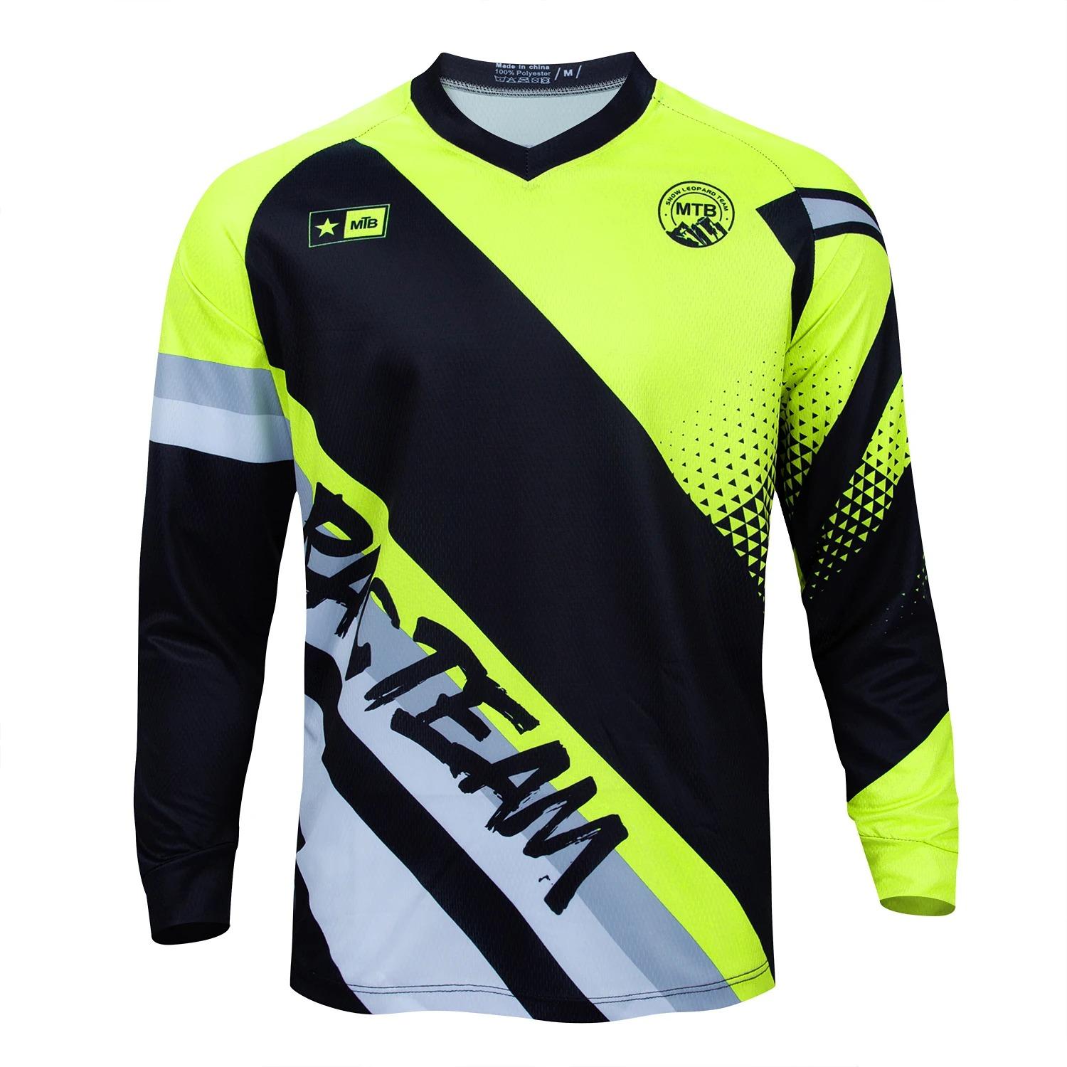 Джерси для скоростного спуска Внедорожный Горный Велосипед Гонки Футболка Велосипед Велоспорт Велосипед Мотоцикл Джерси Мотокросс Футболка MTB Мотоспорт S