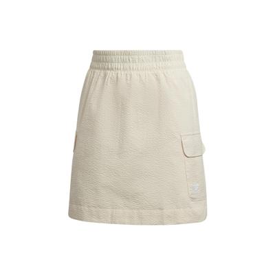 Originals Trefoil SS22 Solid Color Elastic Waist Sport Skirt Women Bottoms Beige HL9303