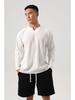 Men's Quick-Dry Striped V-Neck Long Sleeve Loose Fit Sweatshirt