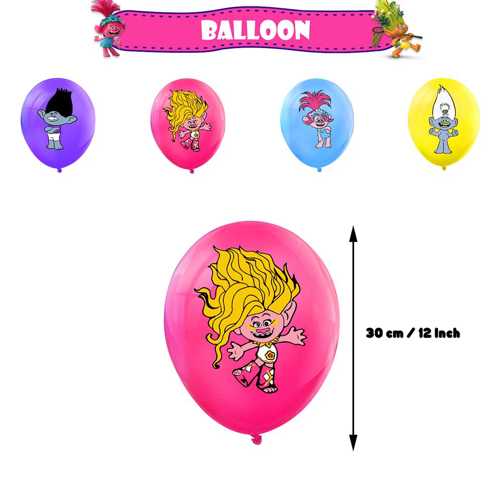 30 Stück Trolls Partydekorationen enthalten Kuchendekorationen, Luftballons, ein Banner