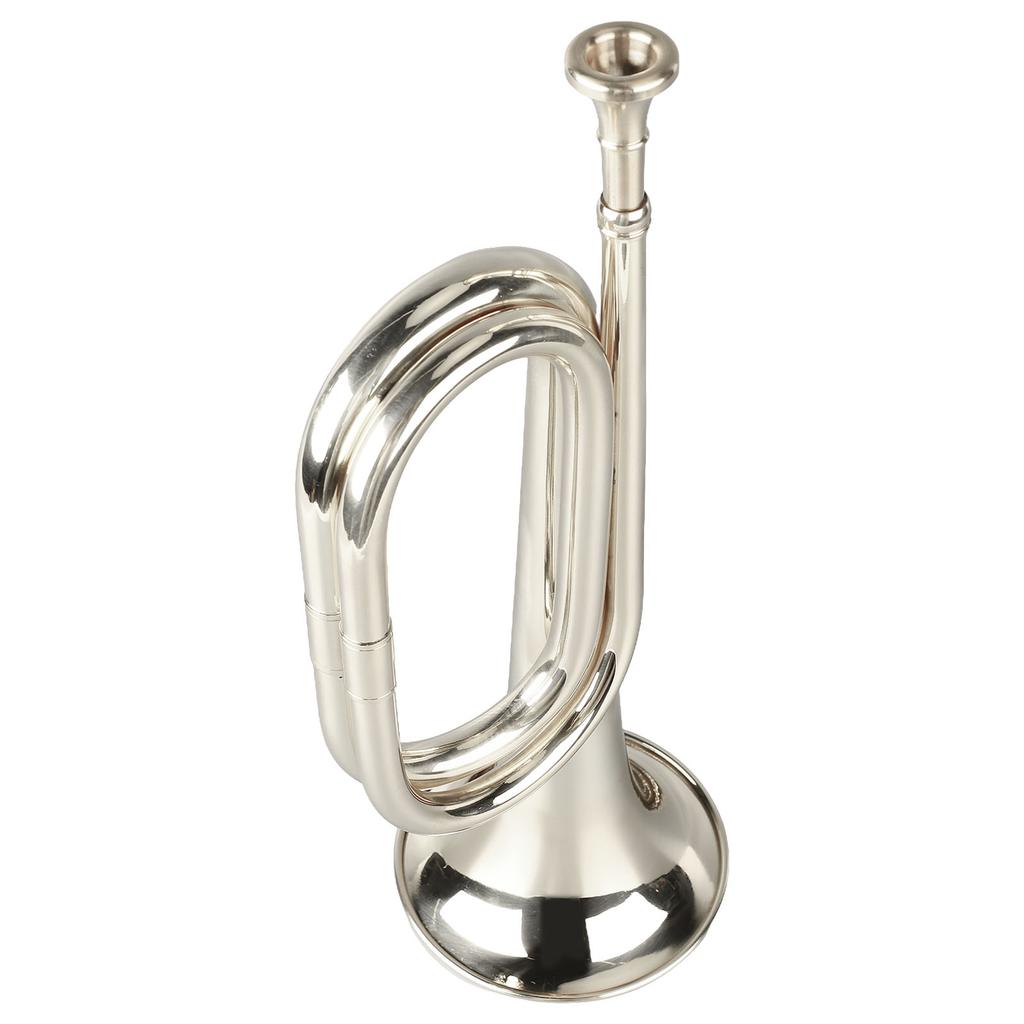 Military Style Trumpet C Key Brass Easy To Play Trumpet with Mouthpiece for Beginners Gift Silver