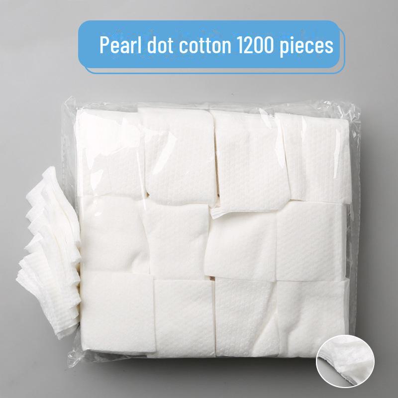 

1200 шт. Вышитые хлопковые диски для снятия макияжа - Одноразовые хлопковые диски для красоты с жемчужной точкой