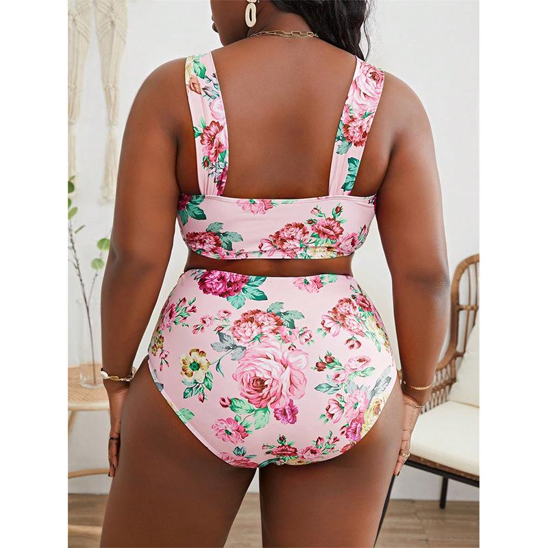 Plus Size Sexy Bikini - Women's European & American Style Backless Swimsuit