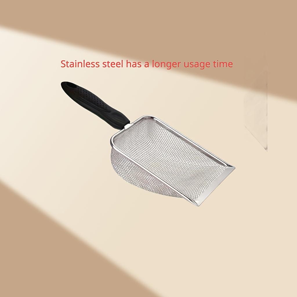 1pc Stainless Steel Pet Litter Shovel - Convenient Tool for Dogs and Cats, Easy Clean Tool for Dog and Cat Pan Maintenance
